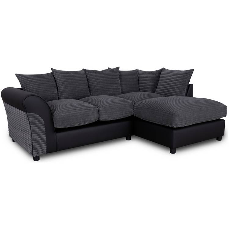 Argos Home Harry Small Right Hand Corner Chaise Sofa - Grey 0