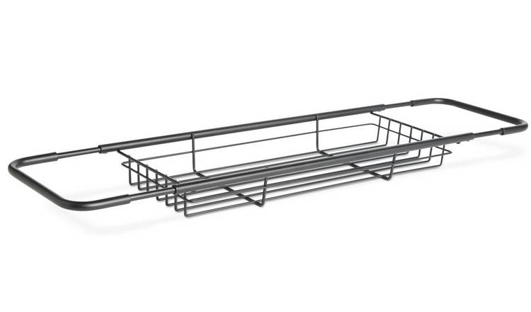 Habitat extendable metal bath bridge – matte black