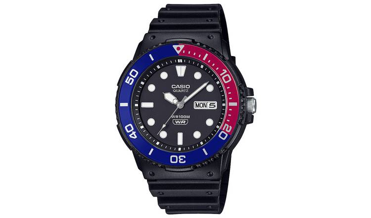 Casio Rotating Bezel Black Strap Analogue Watch 