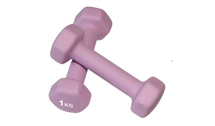 Pro Fitness Cast Iron Dumbbells - 2 x 1kg