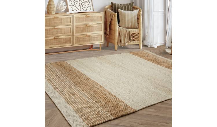 Asiatic Cedar Natural Jute Flatweave Rug - 170x120cm