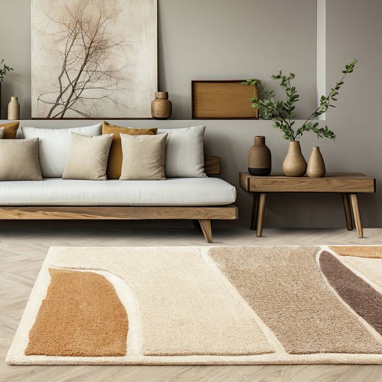 Asiatic Horizon Hessian Cut Pile Rug - 170x120cm 0