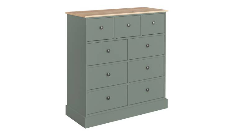 Argos Home Kensington 9 Drawer Chest - Sage Green