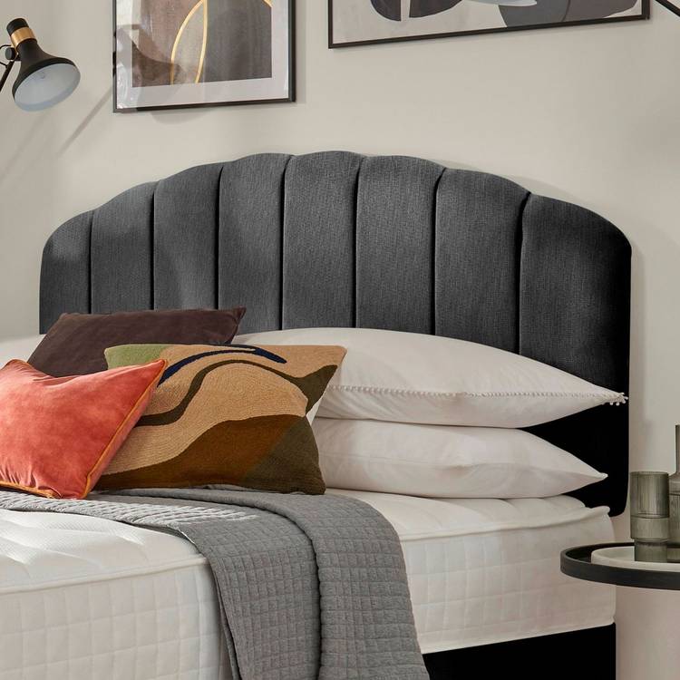 Silentnight Merlin Fabric Double Headboard - Charcoal 0