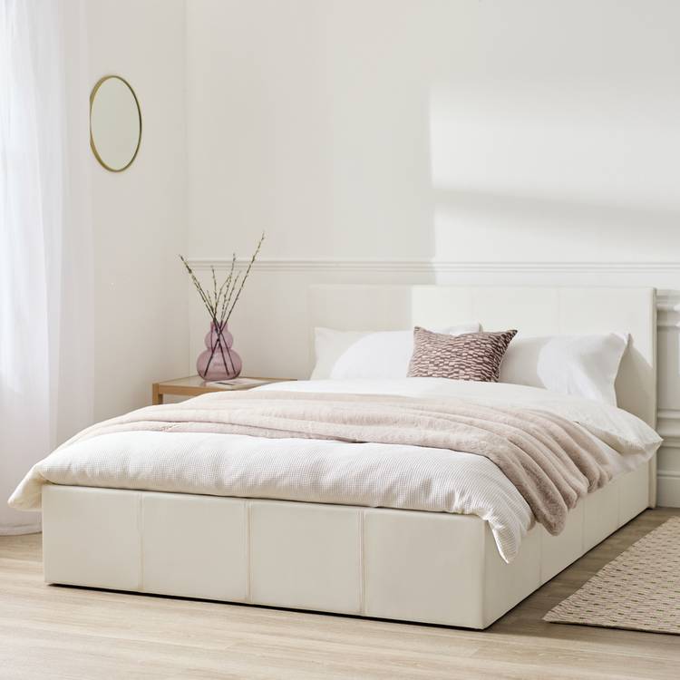 Argos Home Lavendon Small Double End Lift Ottoman Bed -White 0