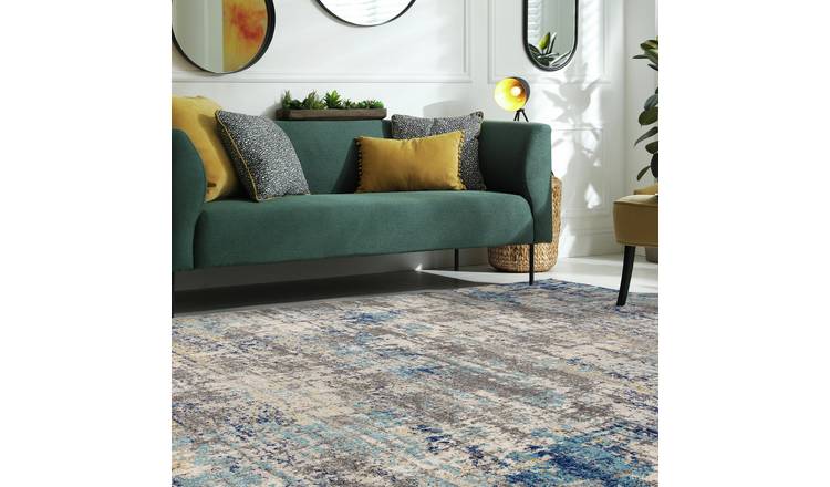 Asiatic Nova Illusion Blue Cut Pile Rug - 150x80cm