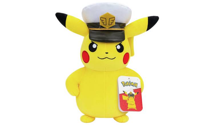 Pokemon Pikachu 8 Inch Plush with Captain Hat