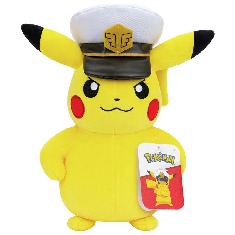 Pokemon Pikachu 8 Inch Plush with Captain Hat 0