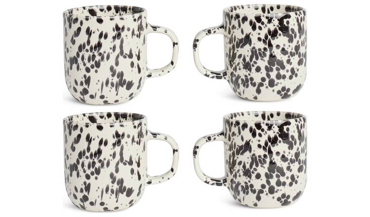 Habitat Jackson Set of 4 Mugs - Black
