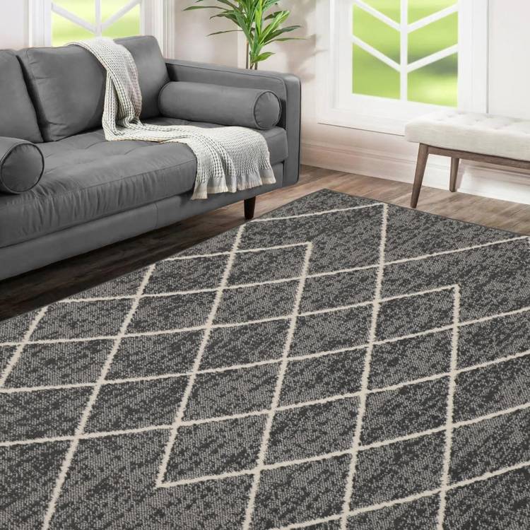 Homemaker Maestro Berber Grey Cut Pile Rug - 170x120cm 0