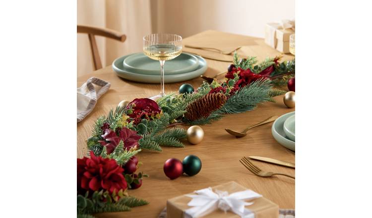 Habitat Luxe Rose & Berry Christmas Garland 