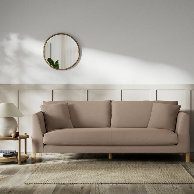 Habitat Aston Fabric 4 Seater Sofa - Biscuit - Ash Leg 0