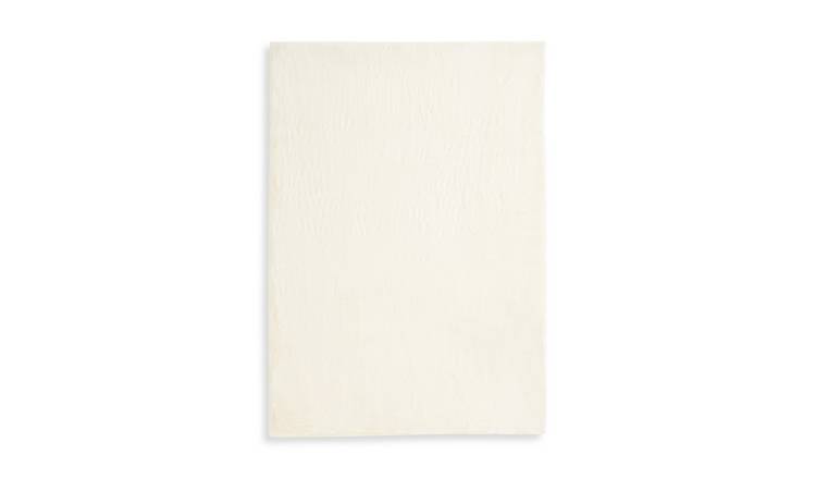 Habitat Softie Cream Short Pile Rug - 170x120cm