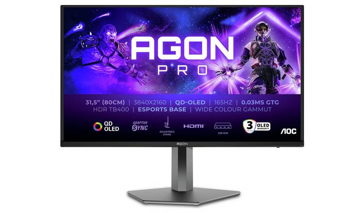 AOC AGON Pro AG326UD 31.5 Inch 165Hz UHD Gaming Monitor