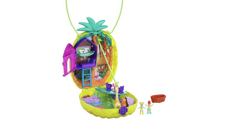 Buy Polly Pocket Polly & Lila Pinapple Safari Playset Dolls Argos