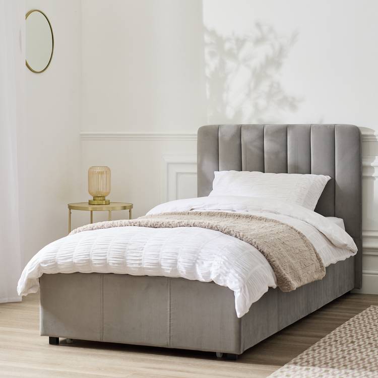 Argos Home Pandora Single Drawer Storage Bed Frame - Grey 0