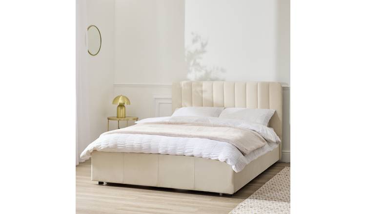 Argos Home Pandora Small Double Drawer Storage Bed  - Cream