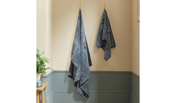 Habitat x Morris & Co. Acanthus Timeless Bath Sheet - Blue