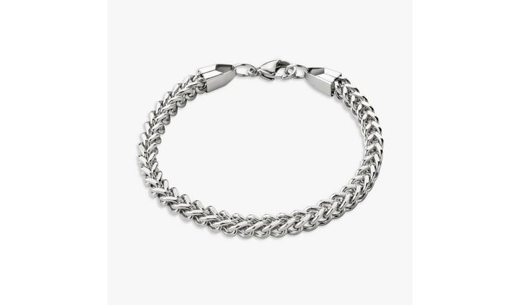 Revere Men's Stainless Steel Foxtail Chain Bracelet