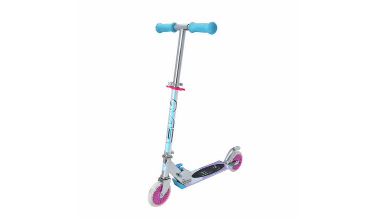 Evo Holographic Inline 2 Wheel Scooter - Pink and Blue
