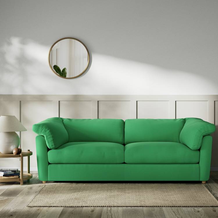 Habitat Wynn Fabric 4 Seater Sofa - Emerald Green - Ash Leg 0