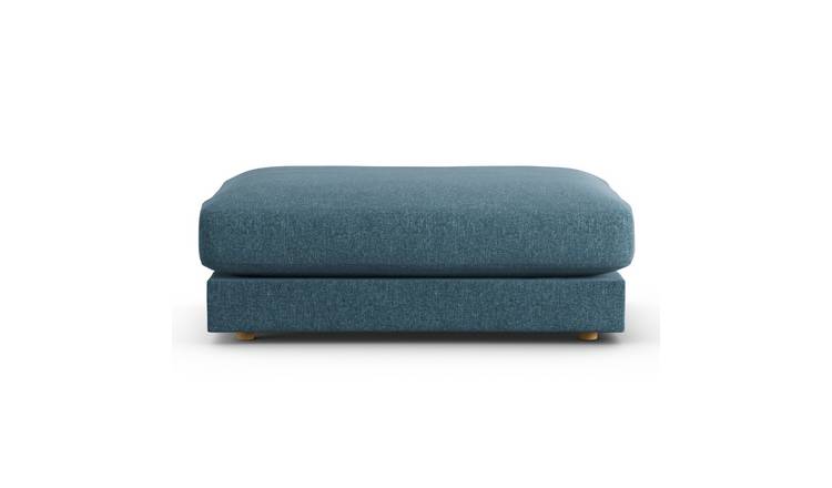Habitat Ayr Fabric Footstool - Blue