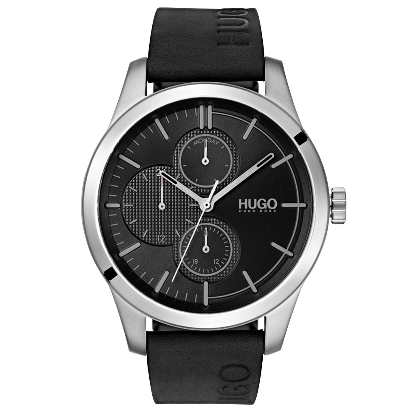 HUGO Men's Discover Chronograph Black Leather Strap Watch Review