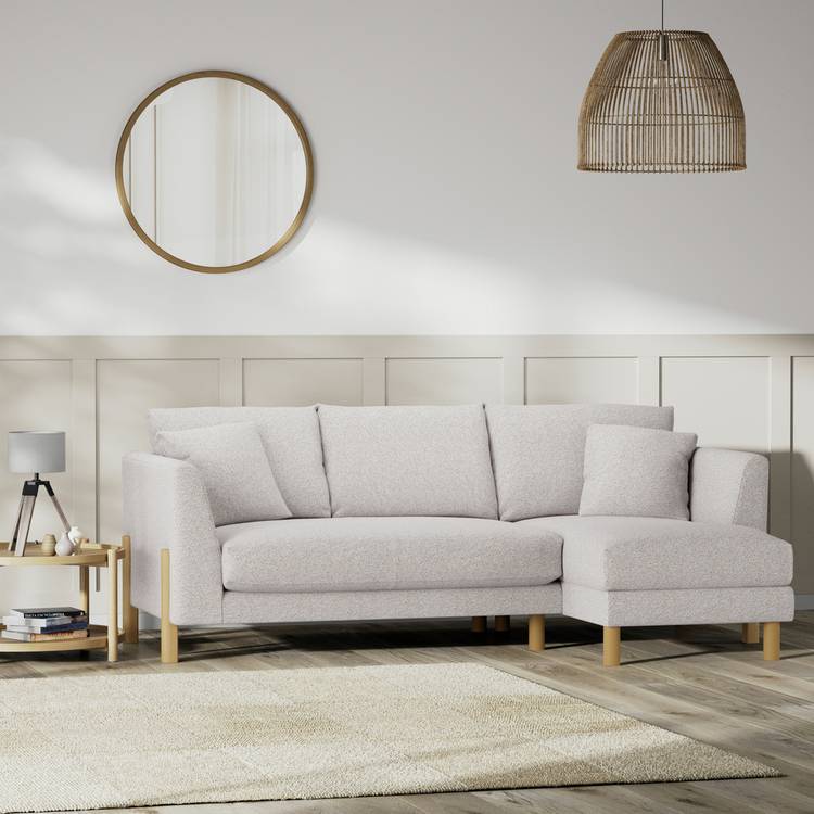 Habitat Aston Right Hand Corner Sofa - Natural - Ash Leg 0