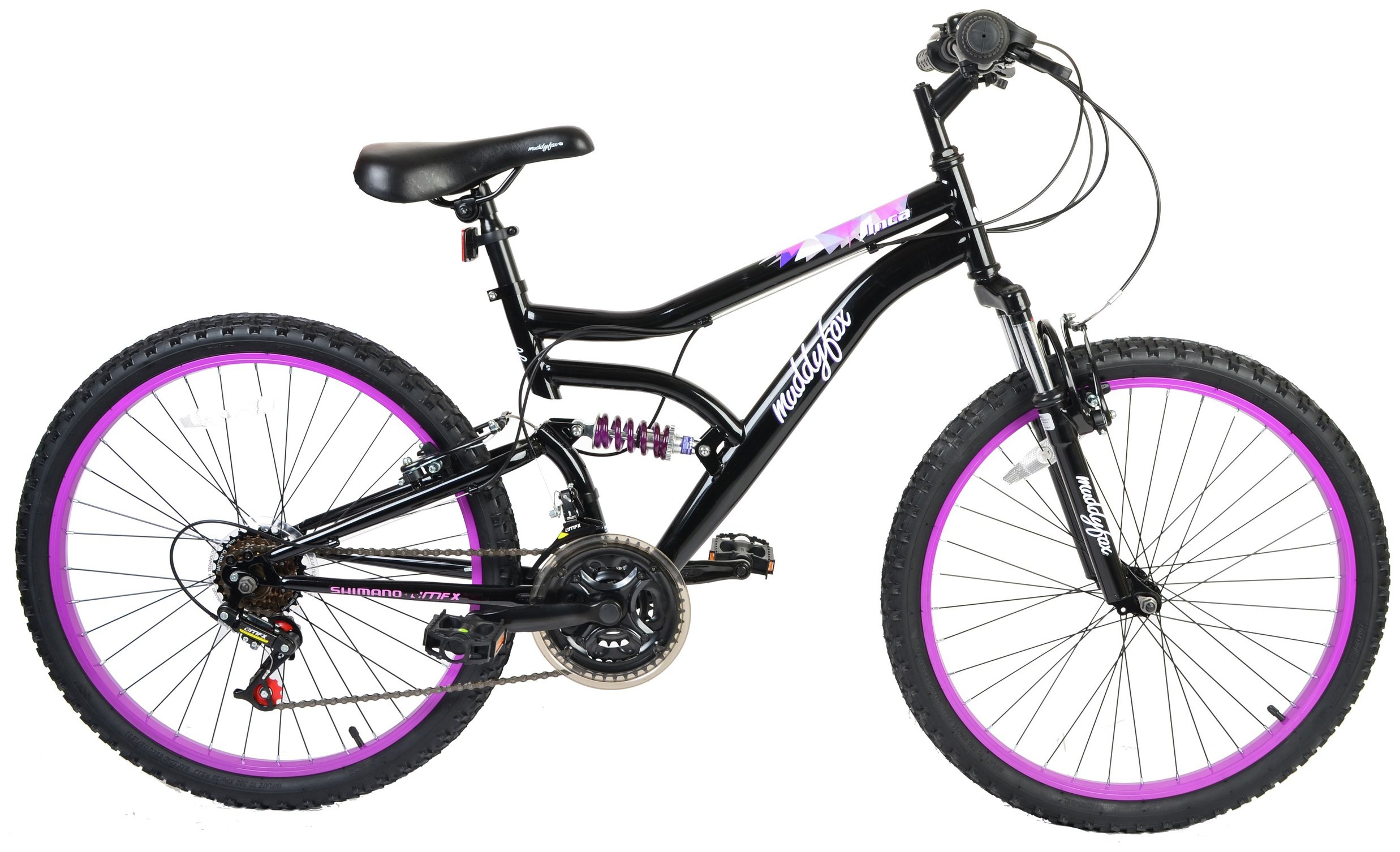 Muddyfox Inca 24 Inch Dual Suspension Girls Bike