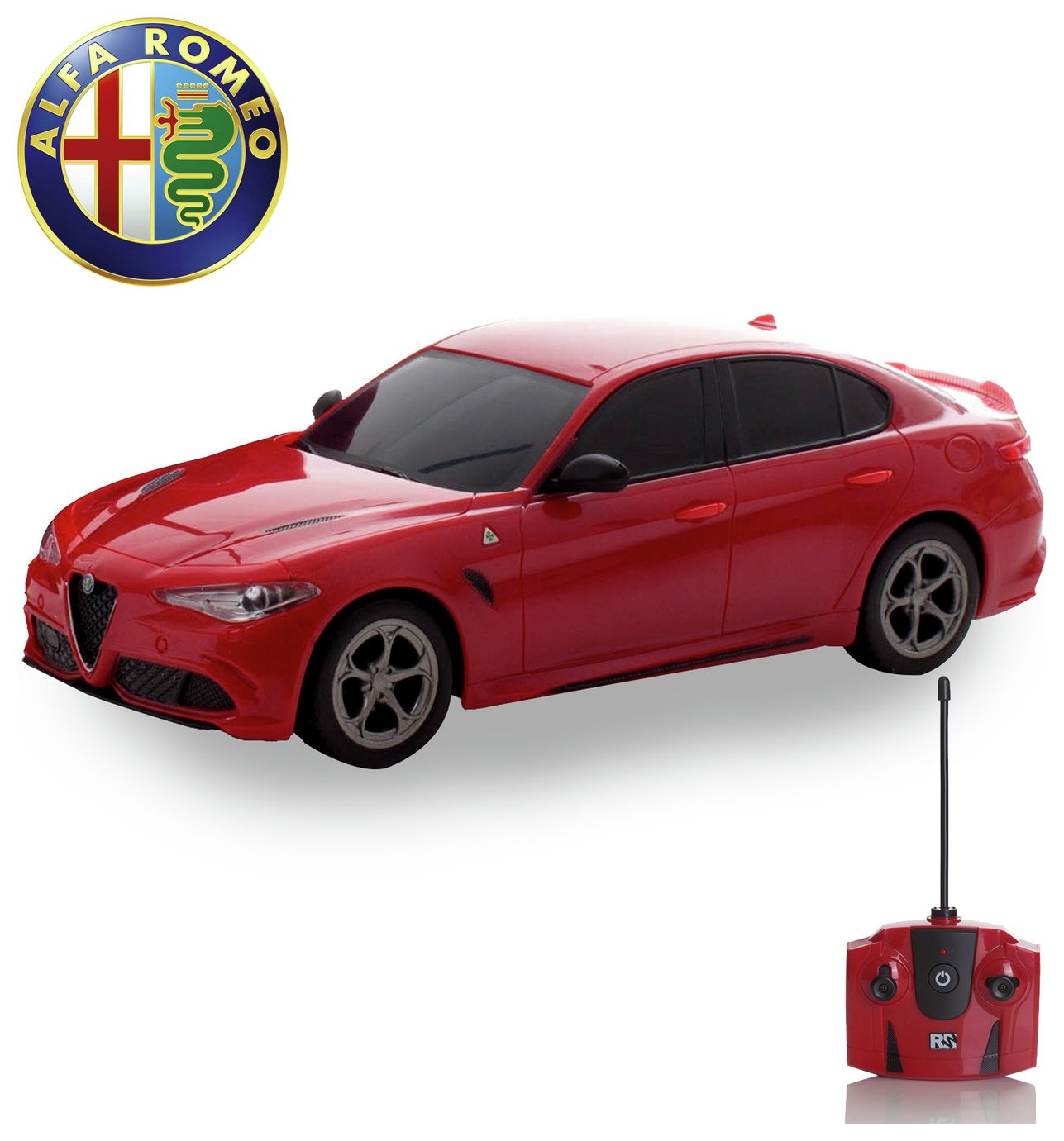 Alfa Romeo Quadrafoglio 1:24 RC Car Red Alfa Romeo Quadrafoglio 1:24 RC Car Red