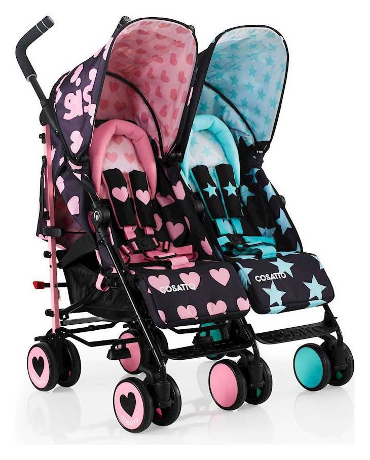 cosatto bro sis double buggy