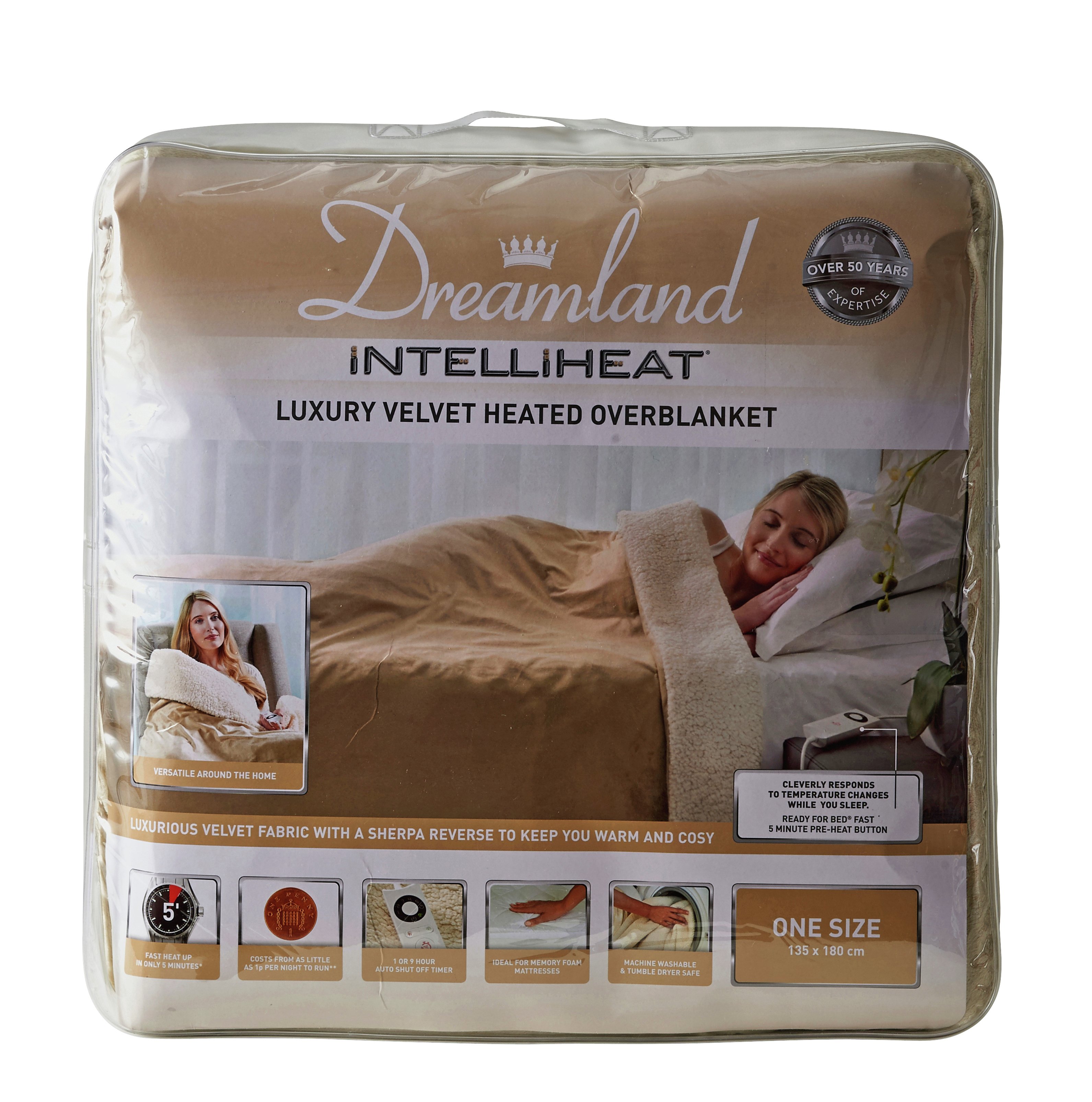 Dreamland Lux Velvet Heated Overbed Sherpa Fleece Reviews