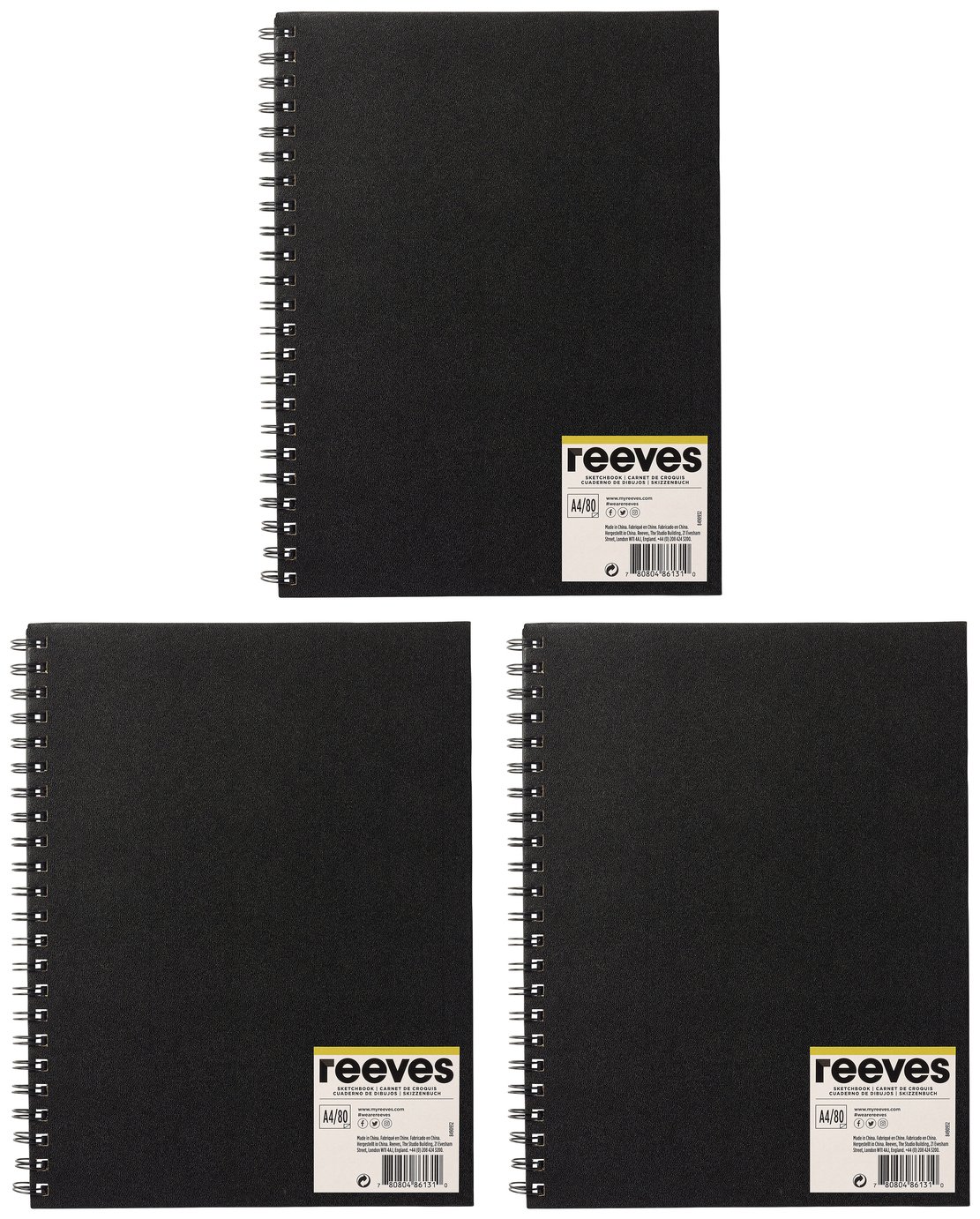 Reeves A4 Sketch Book - 3 Pack