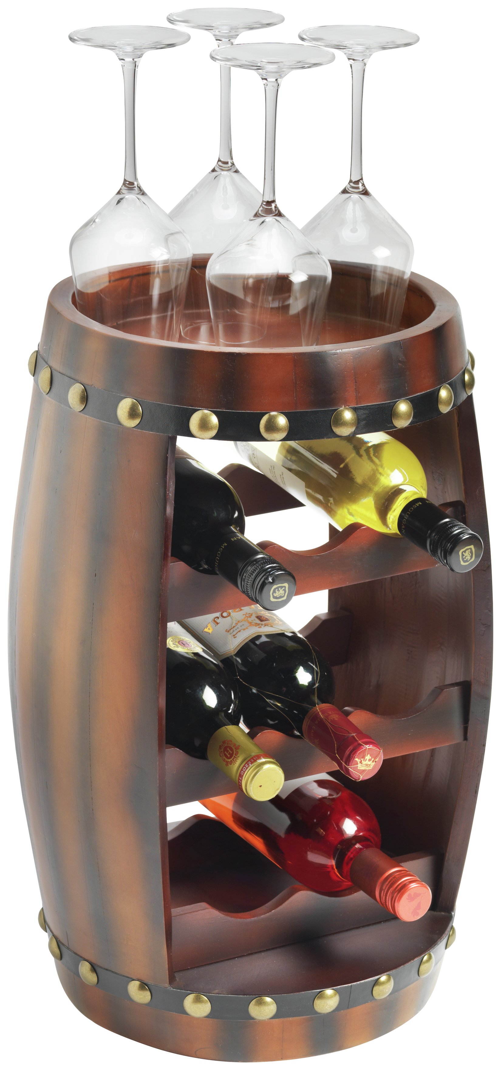 RTA 8 Bottle Barrel Wine Rack and Bar