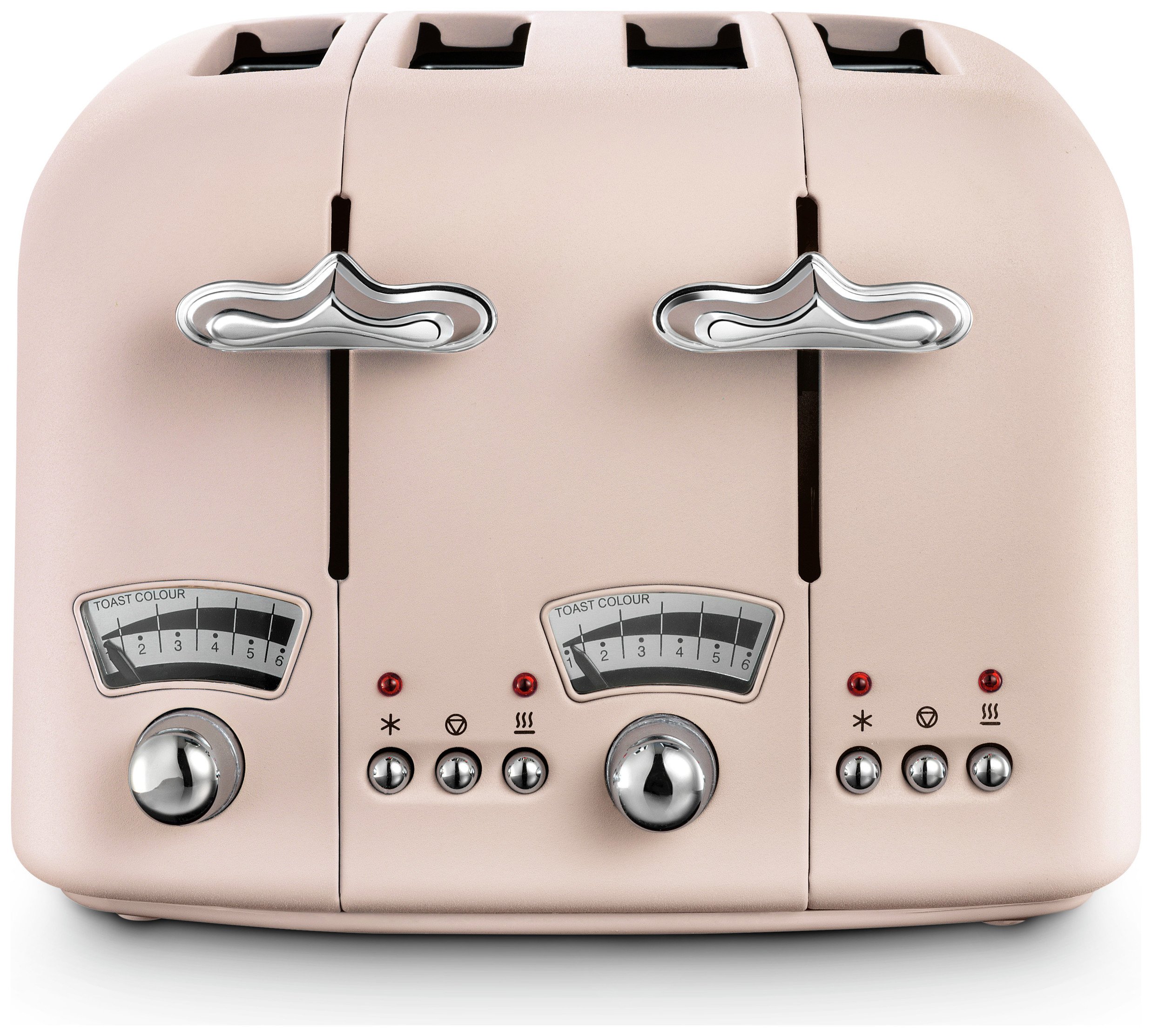 De'Longhi CTO4 Argento Flora 4 Slice Toaster - Rose