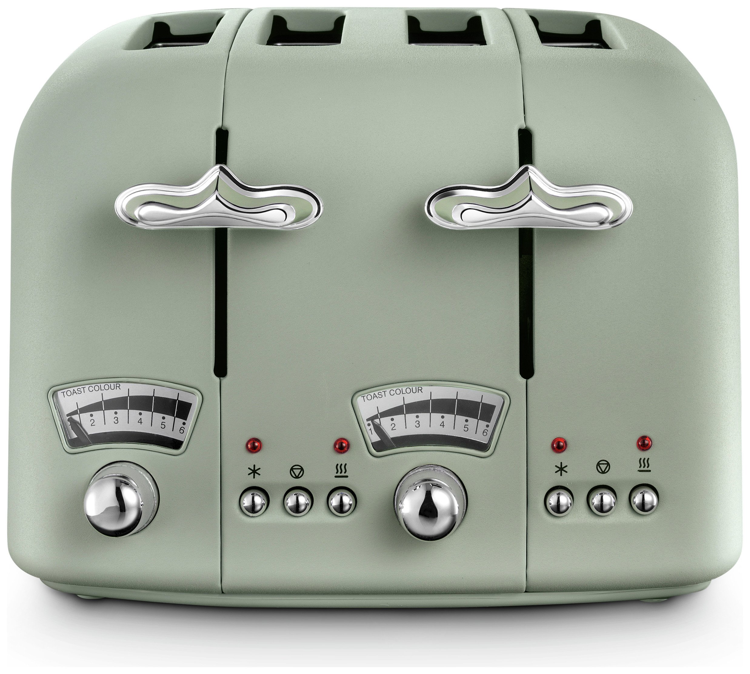 De'Longhi CTO4.GR Argento Flora 4 Slice Toaster - Green