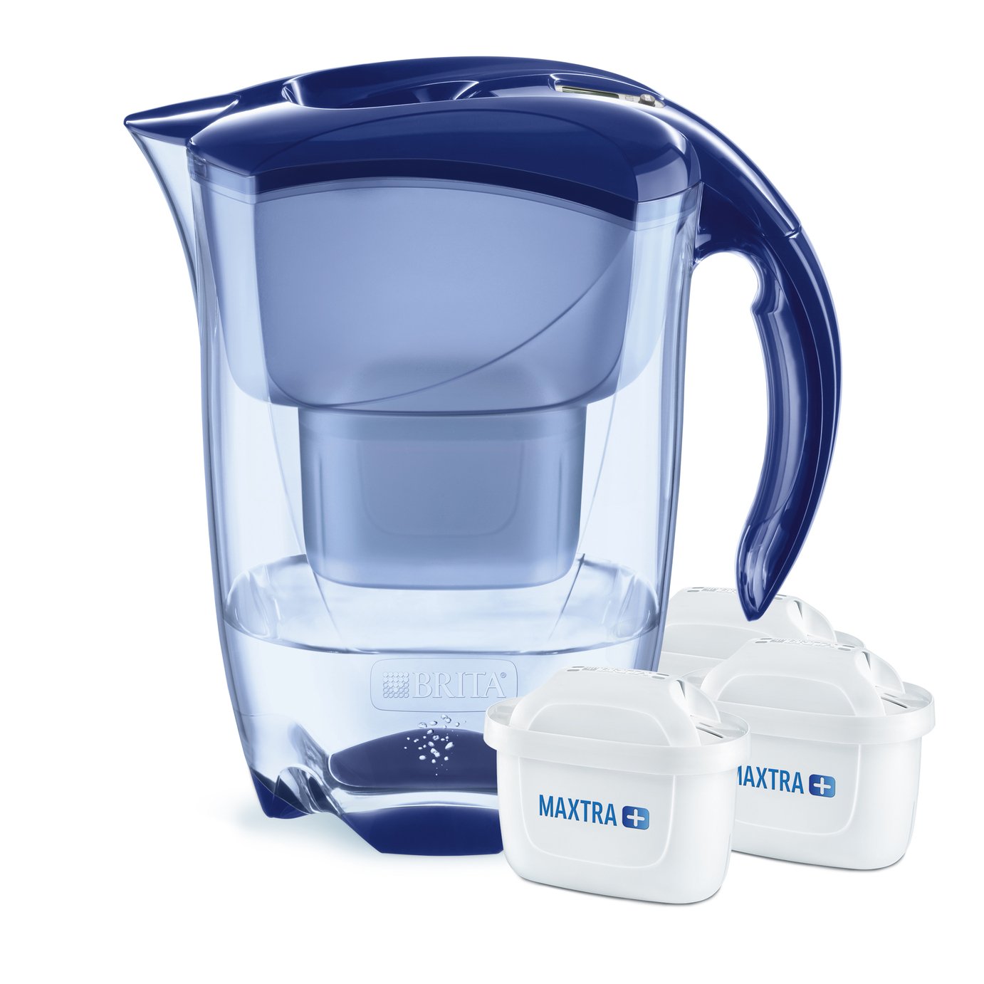 Brita Elemaris Jug with 3 Filter Cartridges - Blue