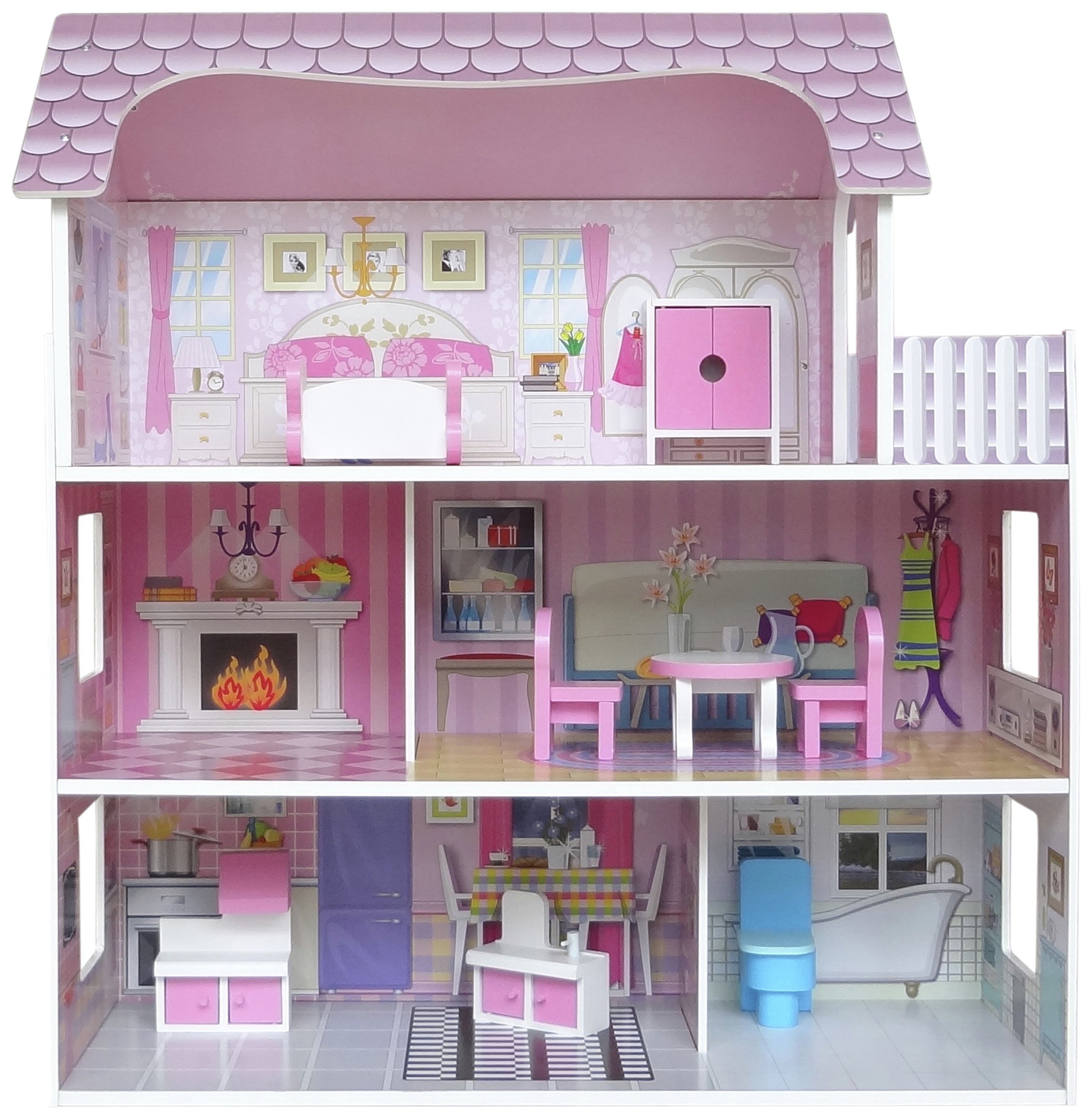 argos wooden dolls house