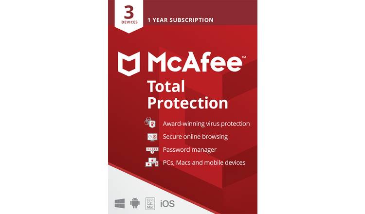 McAfee Total Protection 1 Year 3 Device