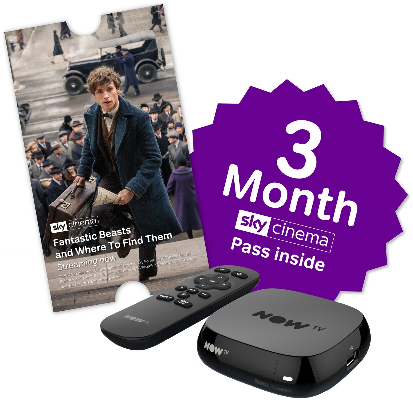 NOW TV Box with 3 Month Sky Cinema Pass