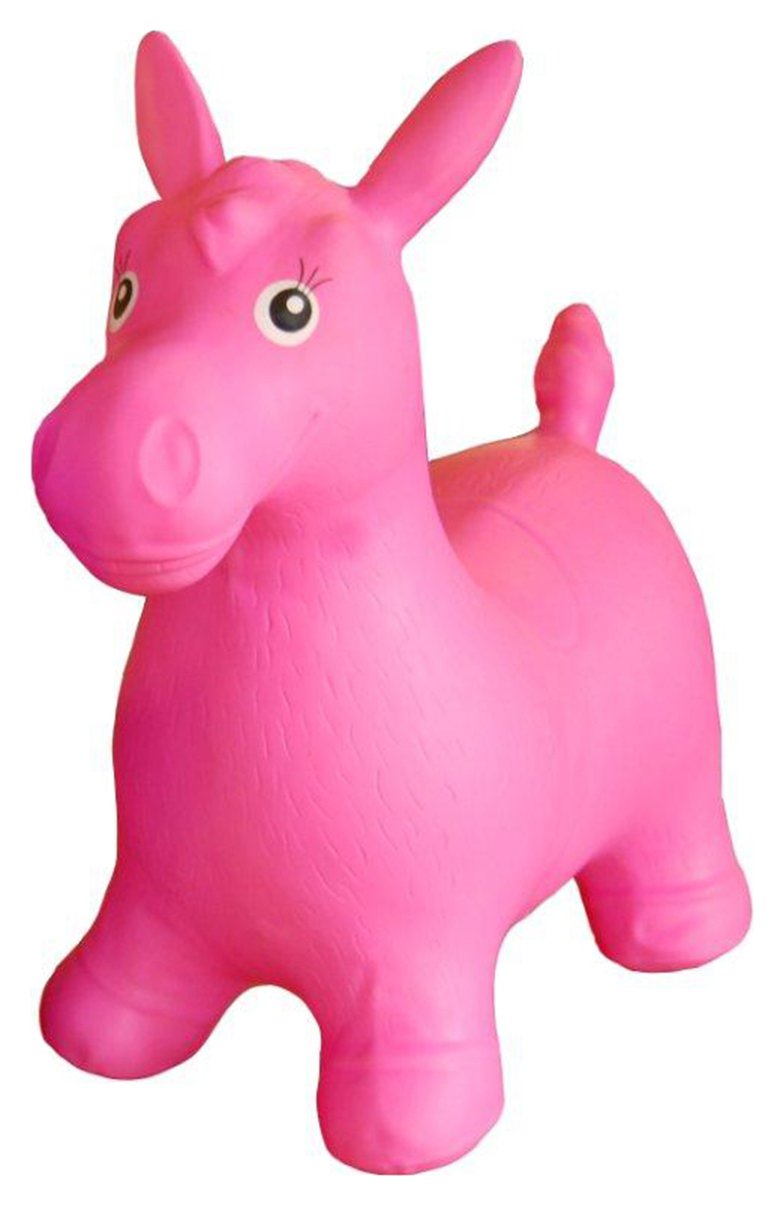 HappyHopperz Inflatable Bouncer Horse - Pink