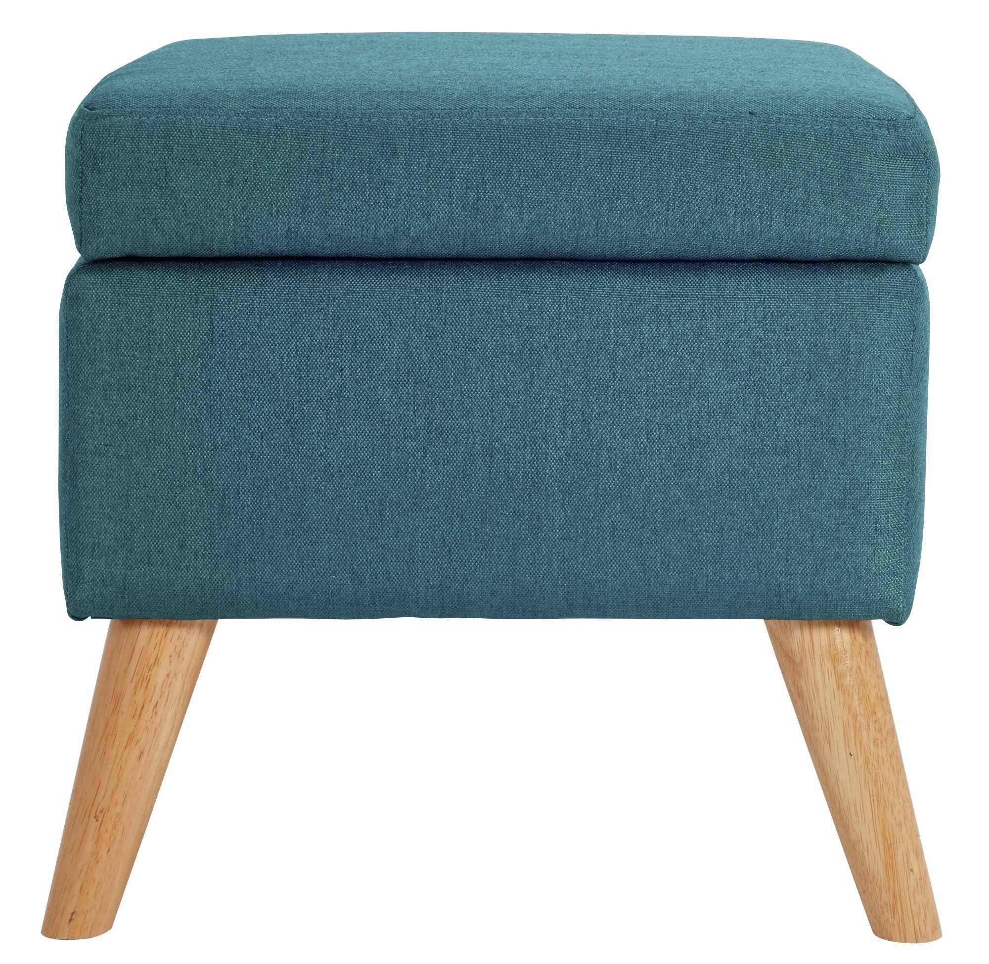 Argos Home Lexie Fabric Storage Footstool - Denim Blue