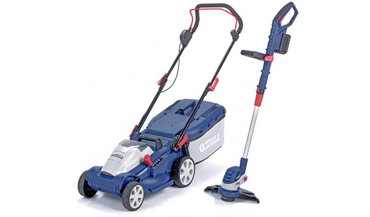 Spear & Jackson 34cm Cordless Lawnmower and Trimmer - 2x 24V