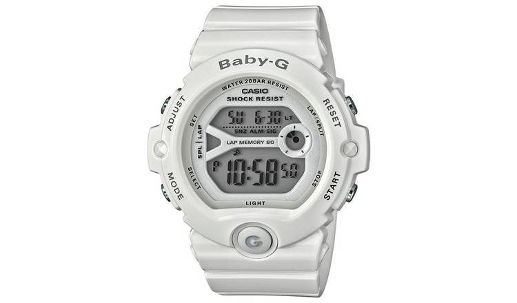 Meditativo Seducir Moler Buy Casio Baby-G Ladies White Shock Resistant Watch | Womens watches | Argos