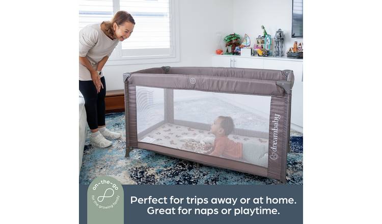 Buy Dreambaby Quest Full Cot Size Travel Cot 120x60cm- Taupe