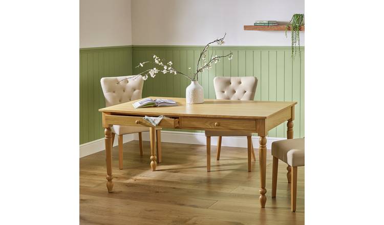 Argos Home Bess Solid Wood 6 Seater Dining Table - Oak