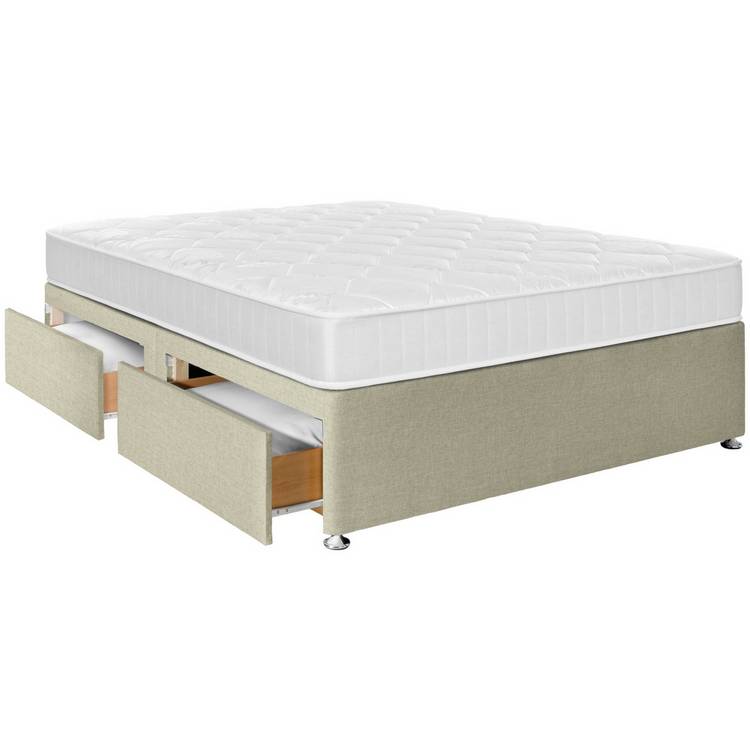 Argos Home Elmdon Double 4 Drawer Divan Bed - Natural 0