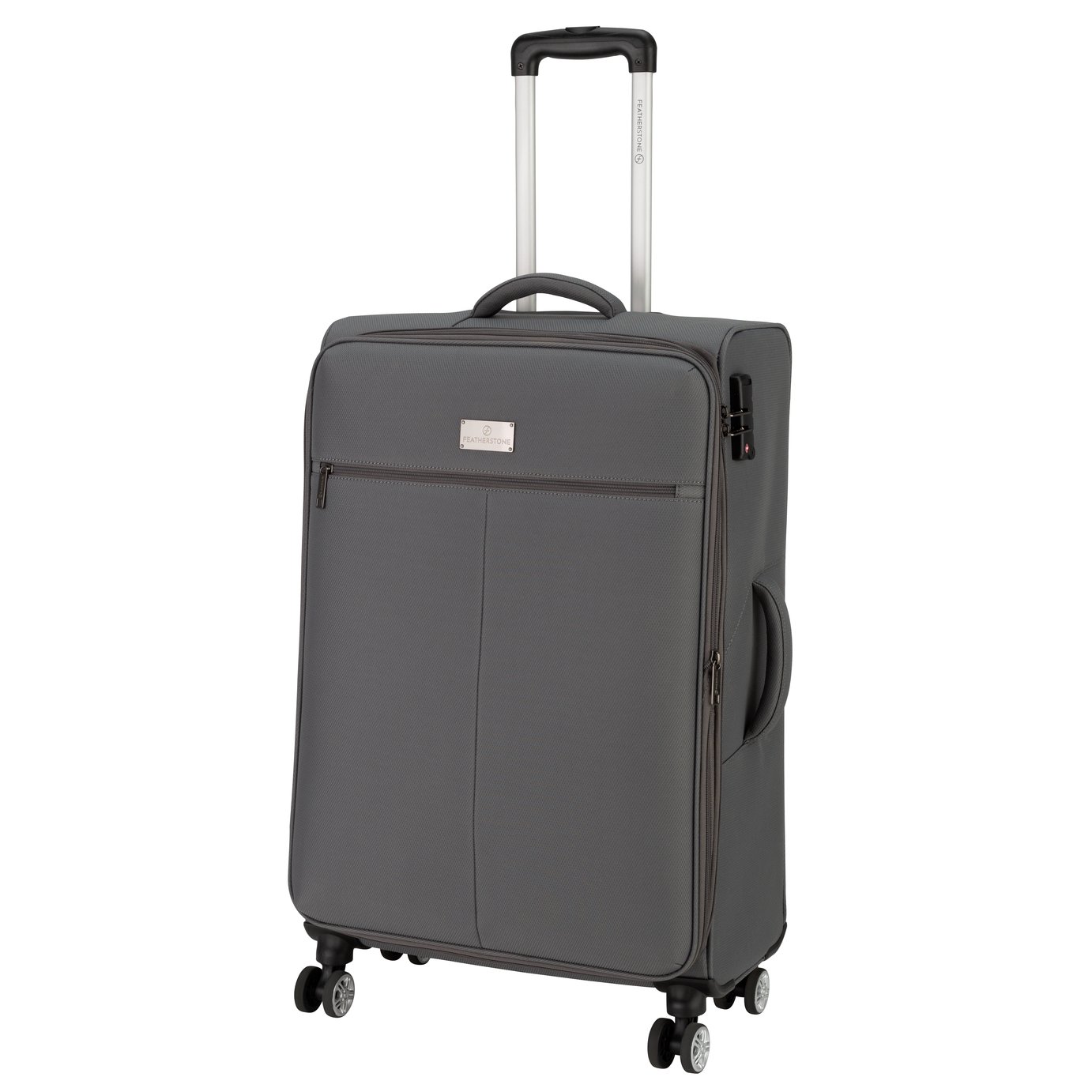 Featherstone 8 Wheel Soft Large Suitcase - Grey