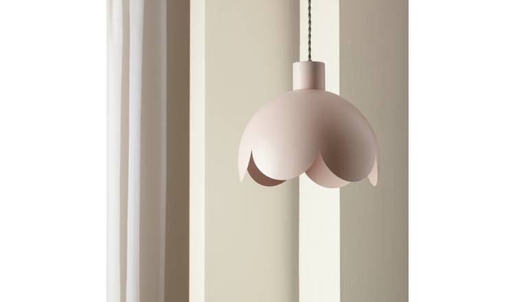 Habitat Pink Scallop Metal Easy Fit Lampshade - 30cm