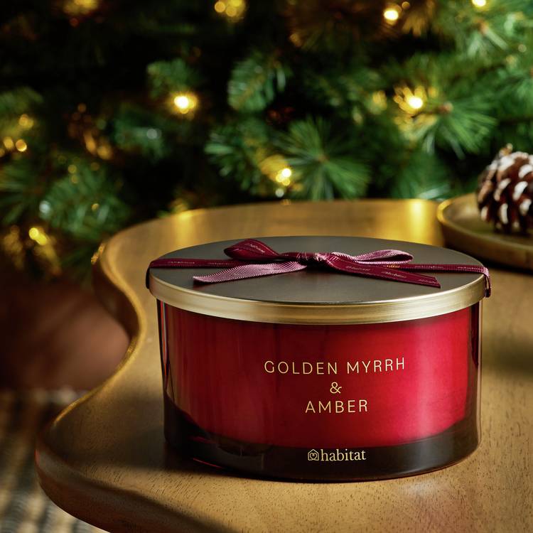 Habitat XL Multi Wick Candle - Golden Myrrh & Amber 0